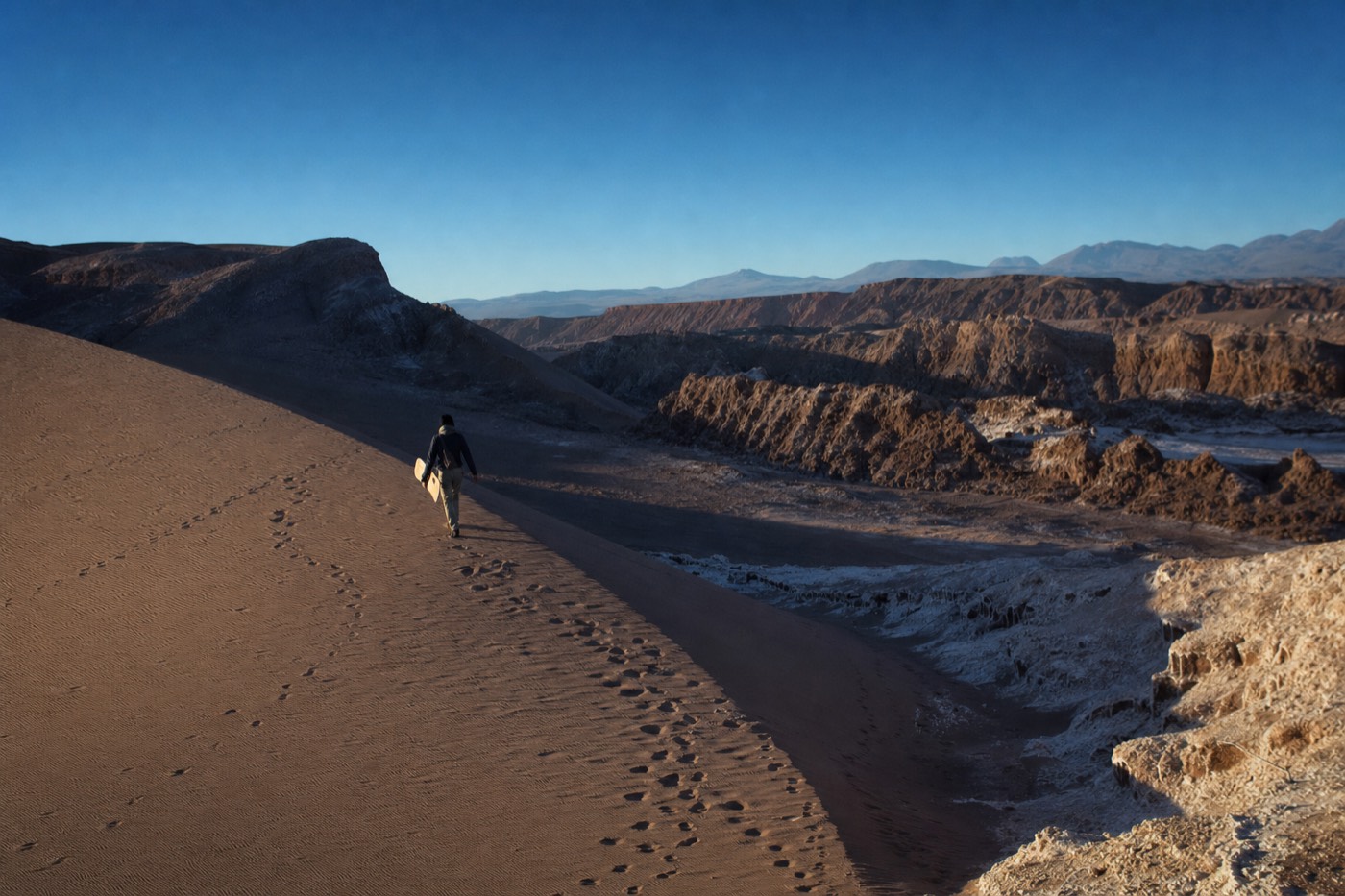 The dunes of Valle de la Muerte in the Cordillera de la Sal