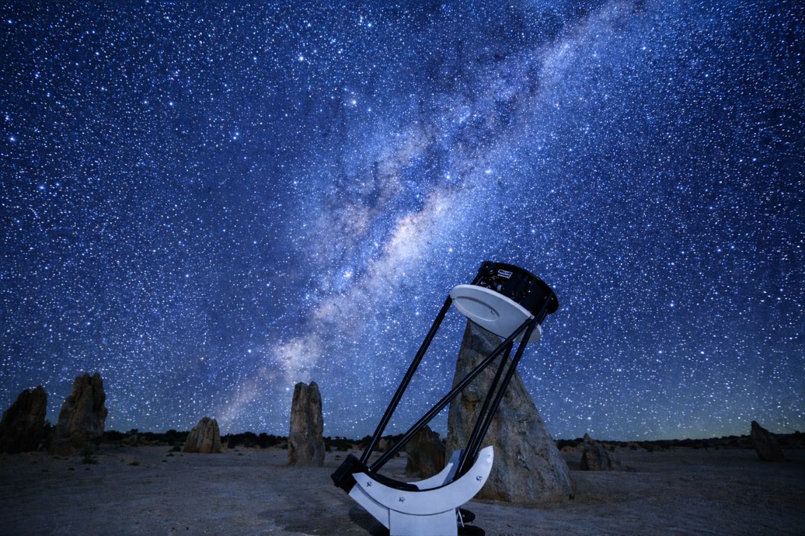 Professional telescope set up for night sky observation in the Atacama Desert on an Atacama Chile Tours stargazing experience